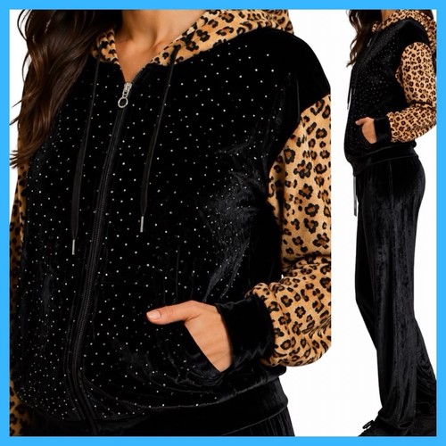 Damen chenille leopard sport - leopard,