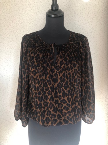 Zara leoparden bluse top braun - zara,