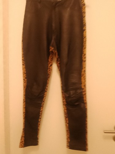 Damen leder hose - damen, leopard