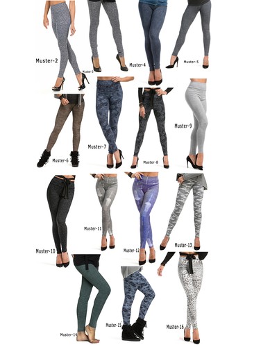Damen leggings lang hoher bund - damen,