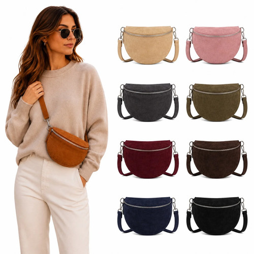 Damen wildleder crossbody bag - wildleder,
