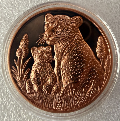 Kupfermedaille leopard - kupfermedaille,