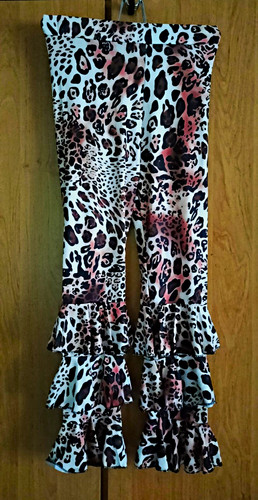 Hose casual leopard volants - hose,