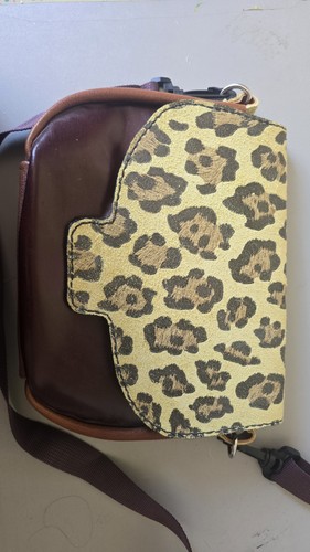 Tasche echtleder leopard - tasche, gelb