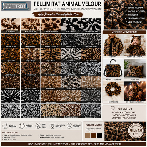 Fellimitat stoff animal - fellimitat,